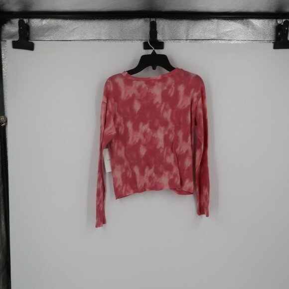 Nordstrom Rose Pink Tie-dye Knot Front Long Sleeve T-Shirt Size Large 10/12 NWT - Picture 7 of 7